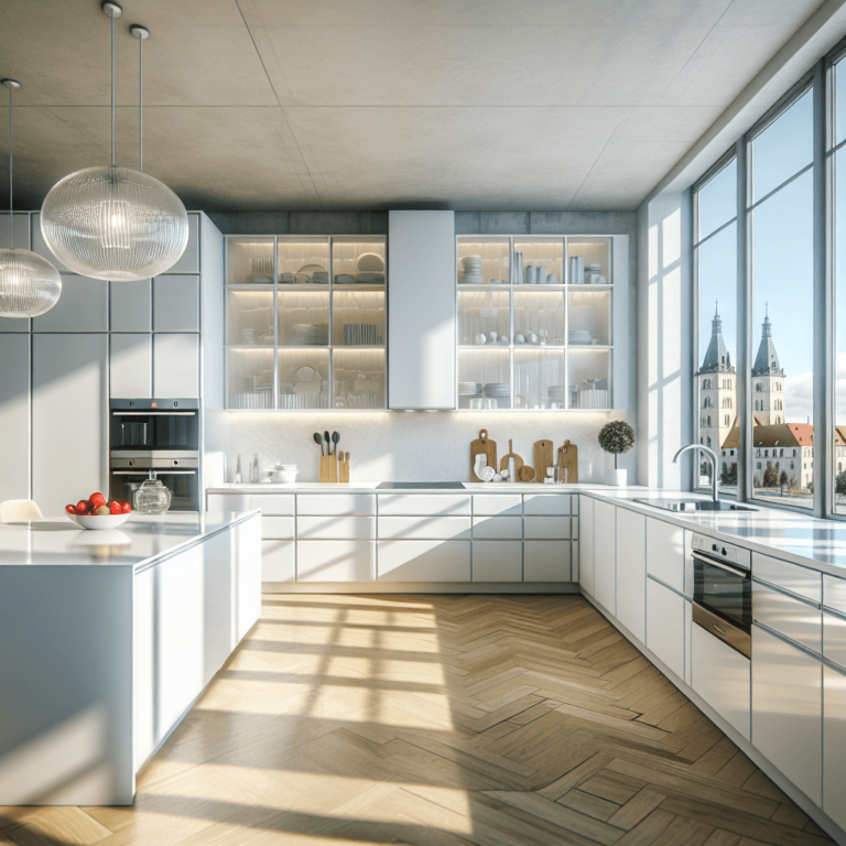 weiße Retro Küche-Potsdam