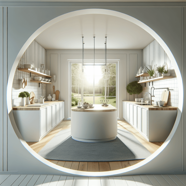 weiße Rondell Küche-Potsdam